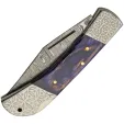Damascus Opal Blue Lockback knives DM1311