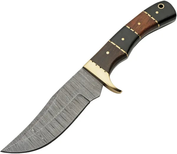 Damascus Hunter Horn-Walnut knives DM1313HW
