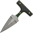 Damascus Push Dagger Micarta Green - DM1317GN