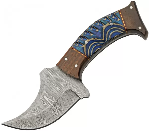 Damascus Small Hunter Blue knives DM1333BL