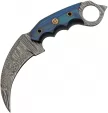 Damascus Talon Karambit Blue - DM1344BL