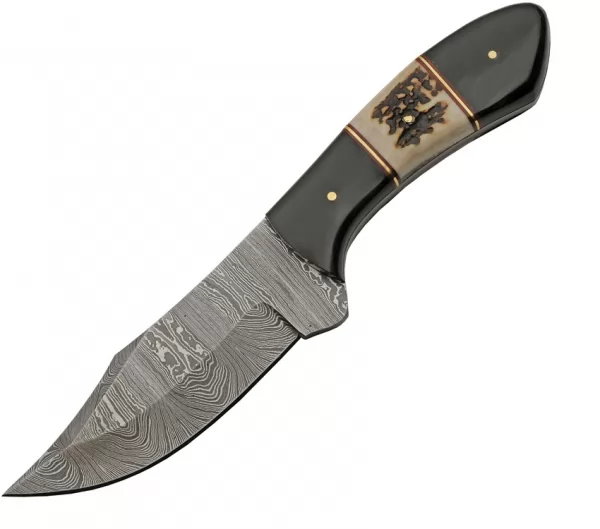 Damascus Skinner Buffalo Stag knives DM1356