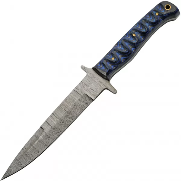Damascus Pig Sticker Blue knives DM1367BL
