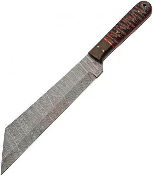 Damascus Seax Fixed Blade Red knives DM1368RD