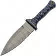 Damascus Fixed Blade Blue - DM1371BL
