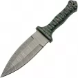 Damascus Fixed Blade Green - DM1371GN