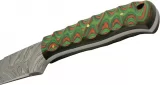 Damascus Hunter Green-Orange knives DM1376GN