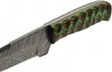 Damascus Hunter Green-Orange knives DM1376GN