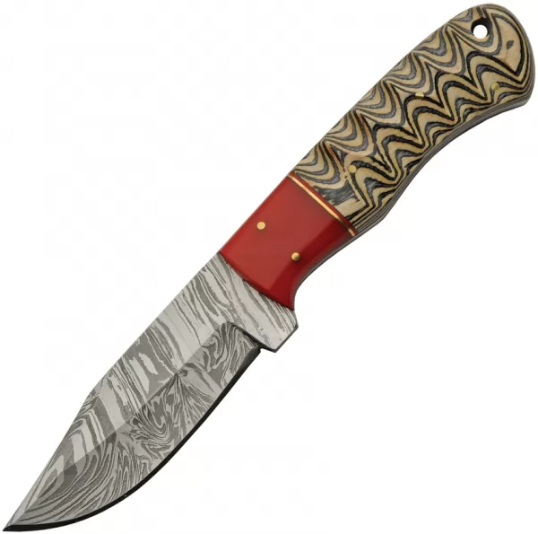 Damascus Red Haze Kiri Hunter knives DM1382