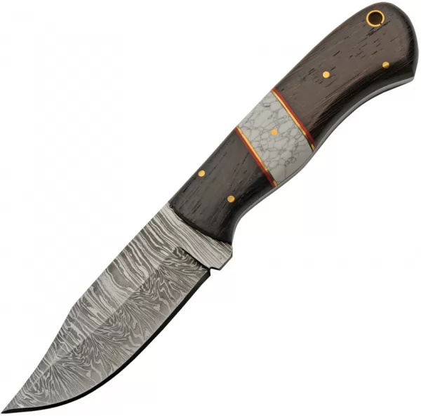 Damascus Hunter White Turquoise knives DM1383