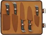 Damascus Kitchen Knife Set with Roll knives DM1396
