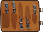 Damascus Umbra River Kitchen Set w roll knives DM1397