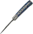 Damascus Lockback Blue knives DM1402BL