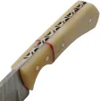 Damascus Skinner Bleached Bone knives DM1404BO