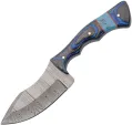 Damascus Blue Sky Fixed Blade - DM1406
