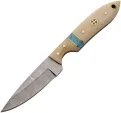 Damascus Sharp Tooth Bone Knife - DM1415