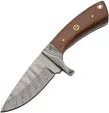 Damascus Fixed Blade Brown Micarta - DM1424