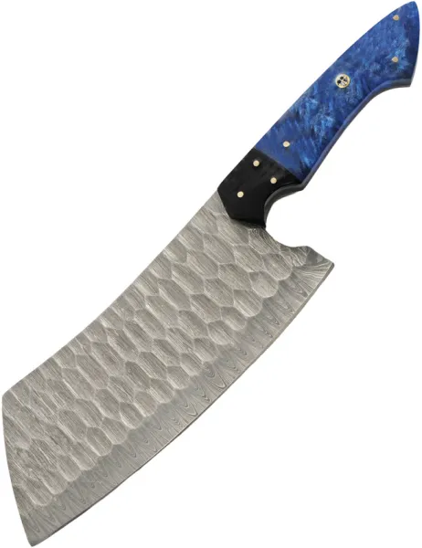Damascus Blue Crystal Cleaver knives DM1436