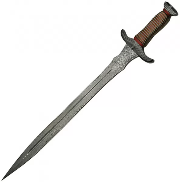Damascus Needle Tooth Wired Sword knives DM5010