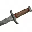 Damascus Needle Tooth Wired Sword knives DM5010