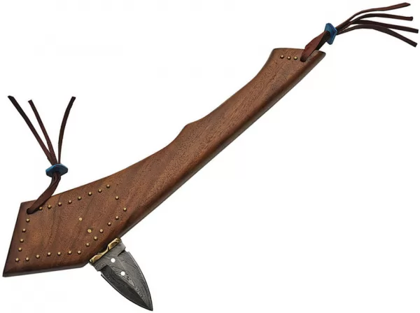 Damascus Spear Point War Club knives DM5014