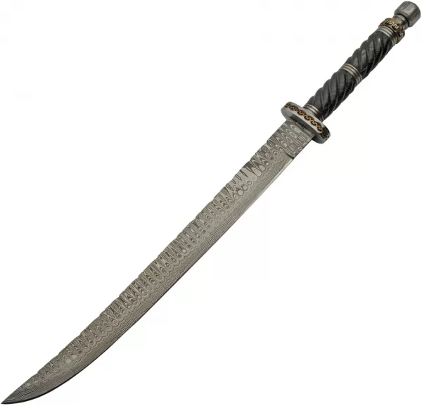 Damascus Twisted Short Sword knives DM5035