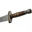 Damascus Short Sword Wood-Brass knives DM5039