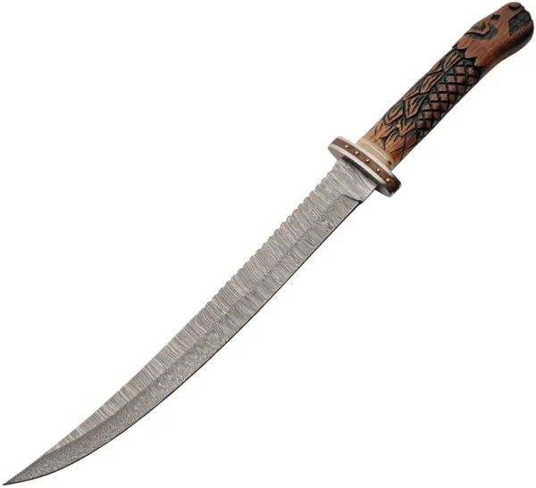 Damascus Fafnir Short Sword knives DM5044