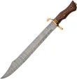 Damascus Scimitar Brass Inlay - DM5045