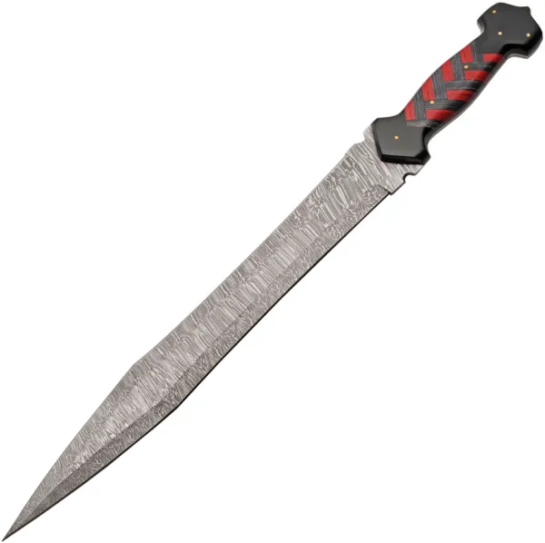 Damascus Braided Ruby Short Sword knives DM5047