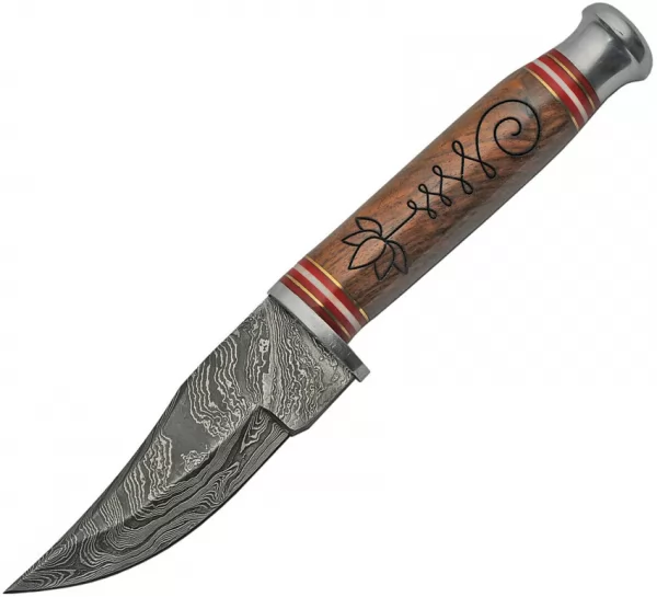 Damascus Hunter Wood Handle knives DM805