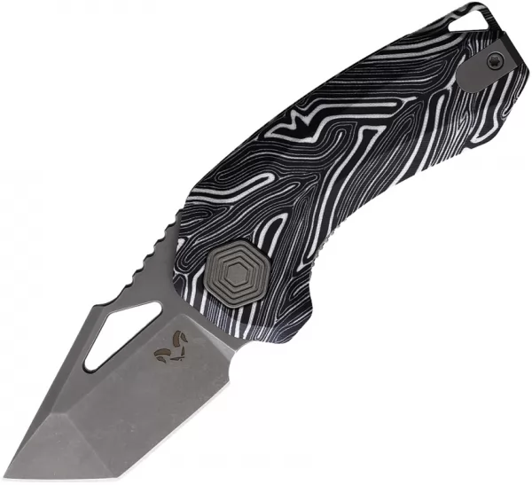 Damned Designs Oni Linerlock Blk-White G10 DMN014BKWT