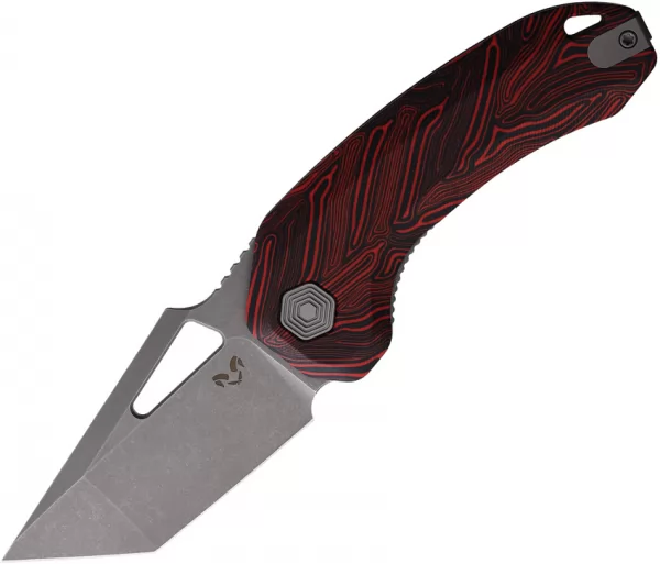 Damned Designs Oni XL Linerlock Blk-Red DMN014XLBKRD