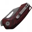 Damned Designs Anzu Linerlock Blk-Red G10 DMN016BKRD