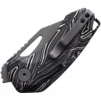 Damned Designs Anzu Linerlock Blk-white G10 DMN016BKWT