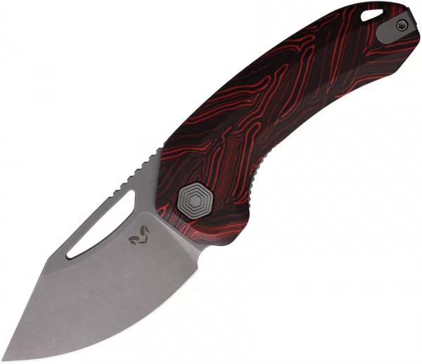 Damned Designs Anzu XL Linerlock Blk-Red G10 DMN016XLBKRD