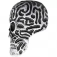  Sculpted Metal Skull DR014
