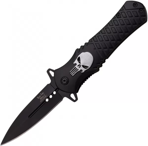 Dark Side Silver Skull Linerlock DSA014BK