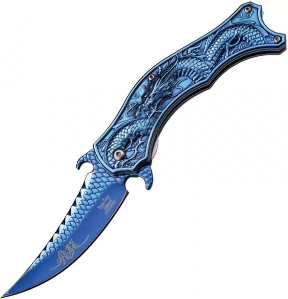Dark Side Dragon Linerlock A-O Blue DSA019BL