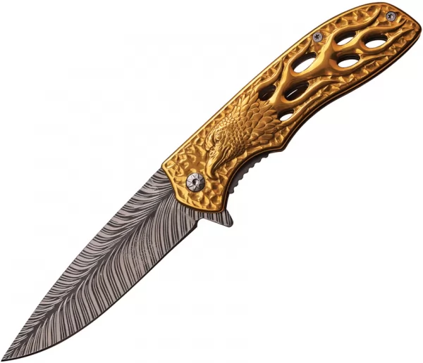 Dark Side Eagle Linerlock A-O Gold DSA043GD