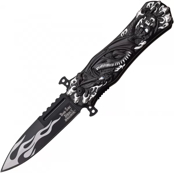 Dark Side Dragon Linerlock A-O Silver DSA049SL