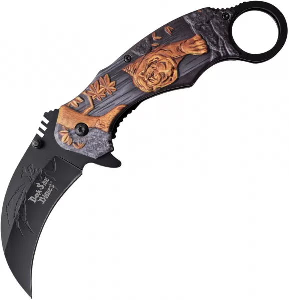Dark Side Tiger Karambit Linerlock A-O DSA069GD