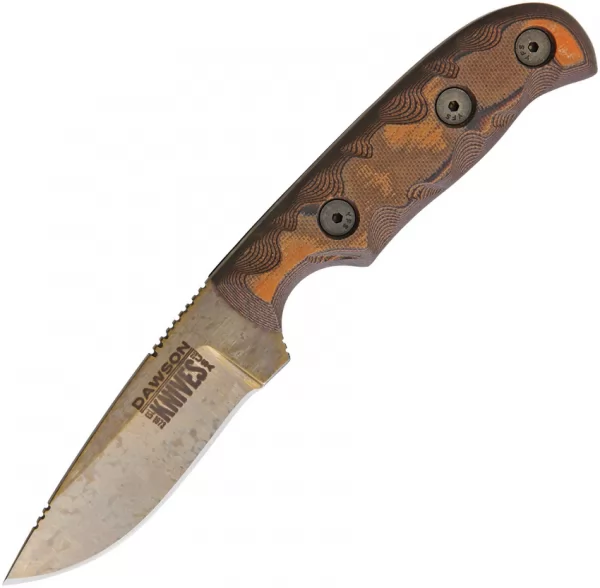 Dawson Knives Deep Notch Fixed Blade Orange DW64094