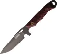 Dawson Knives Outcast Fixed Blade Blk/Red - DW83663
