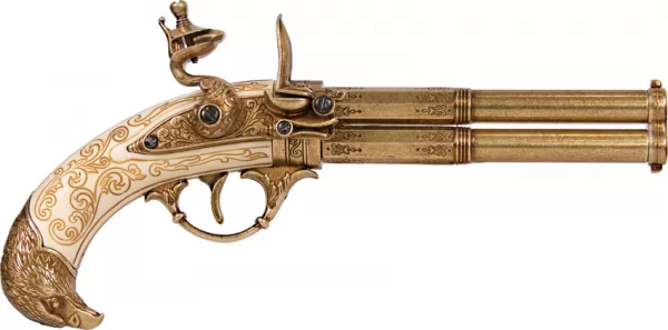 Denix French 2 Barrel Flintlock replicas DX1305