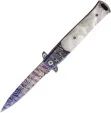 ElitEdge Damascus Etched Linerlock A/O - EE10428CDMWP