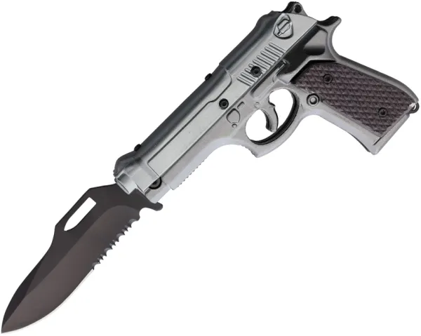 ElitEdge Pistol Linerlock A-O Gray EE10930GY