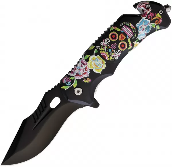 ElitEdge Sugar Skull Linerlock A-O EE10967SSBK