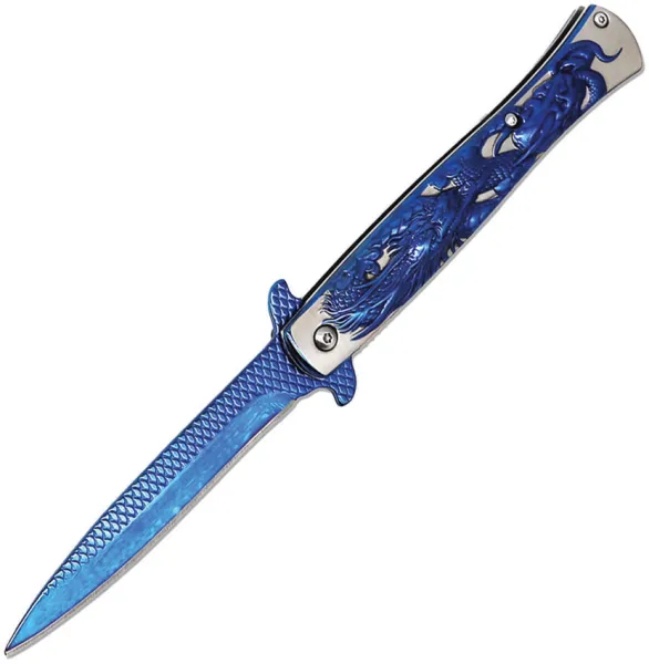 ElitEdge A-O Stiletto Linerlock Blue EE10A112BL
