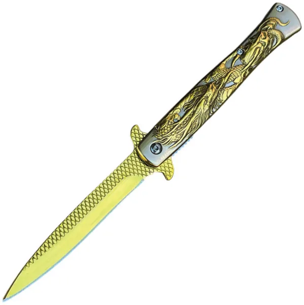 ElitEdge Stiletto Linerlock A-O Gold EE10A112GD